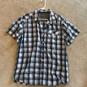 Men’s Mountain Hardware casual shirt blue plaid